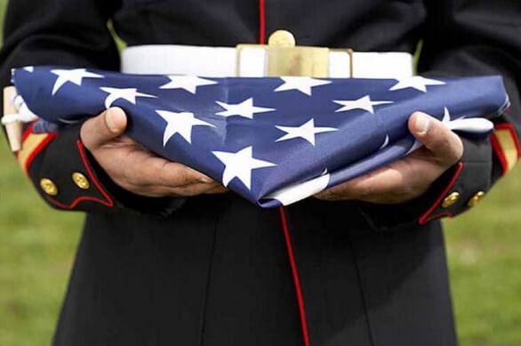 Folded-American-Flag VFW Post 764 McMurray PA